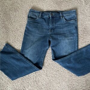 Women’s Kut from the Kloth kick flare cropped frayed jeans